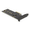 Delock PCI Express x4 Karte zu 1 x intern NVMe M.2 Key M mit Kühlkörper und RGB LED Beleuchtung - Low Profile Formfaktor