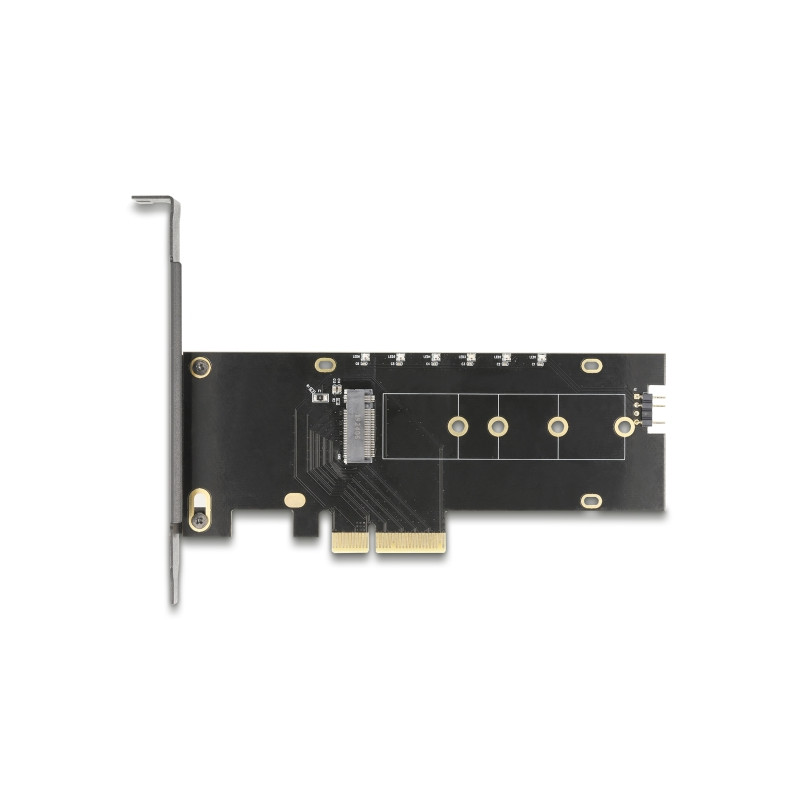 Delock PCI Express x4 Karte zu 1 x intern NVMe M.2 Key M mit Kühlkörper und RGB LED Beleuchtung - Low Profile Formfaktor