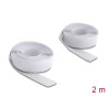 Delock Klettband selbstklebend mit Haft- und Flauschband L 2 m x B 20 mm weiß