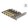 Delock PCI Express x16 Karte zu 4 x intern NVMe M.2 Key M - Bifurcation