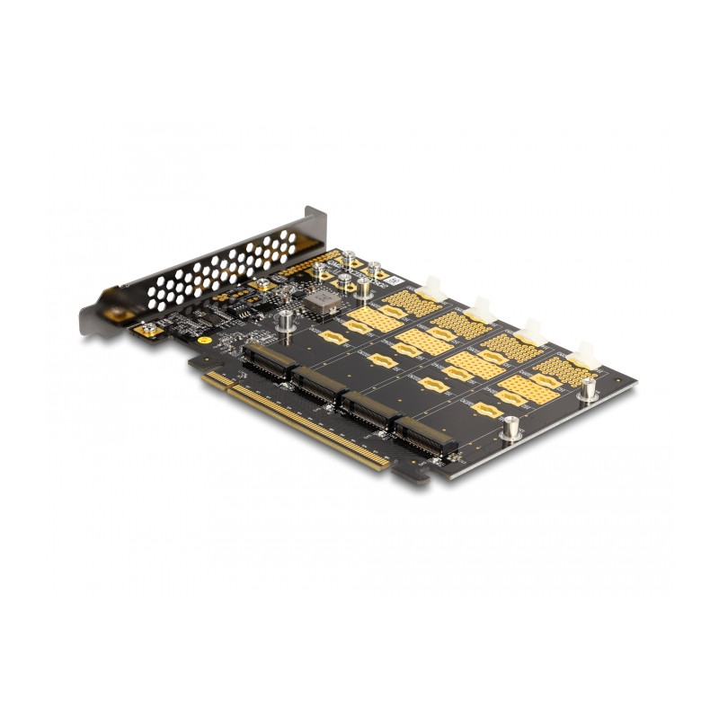 Delock PCI Express x16 Karte zu 4 x intern NVMe M.2 Key M - Bifurcation