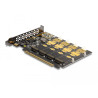 Delock PCI Express x16 Karte zu 4 x intern NVMe M.2 Key M - Bifurcation