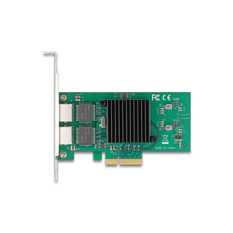 Delock PCI Express x4 Netzwerkkarte Gigabit LAN 2 x RJ45 i82576