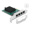 Delock PCI Express x1 Netzwerkkarte Gigabit LAN 4 x RJ45 RTL8111