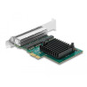 Delock PCI Express x1 Netzwerkkarte Gigabit LAN 4 x RJ45 RTL8111