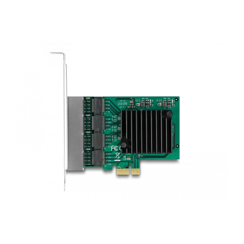 Delock PCI Express x1 Netzwerkkarte Gigabit LAN 4 x RJ45 RTL8111