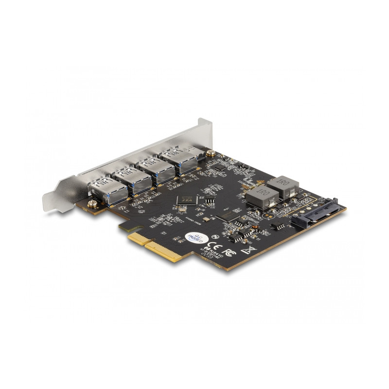 Delock PCI Express x4 Karte zu 1 x USB Type-C™ + 4 x USB Typ-A - SuperSpeed USB 10 Gbps