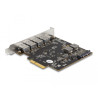 Delock PCI Express x4 Karte zu 1 x USB Type-C™ + 4 x USB Typ-A - SuperSpeed USB 10 Gbps