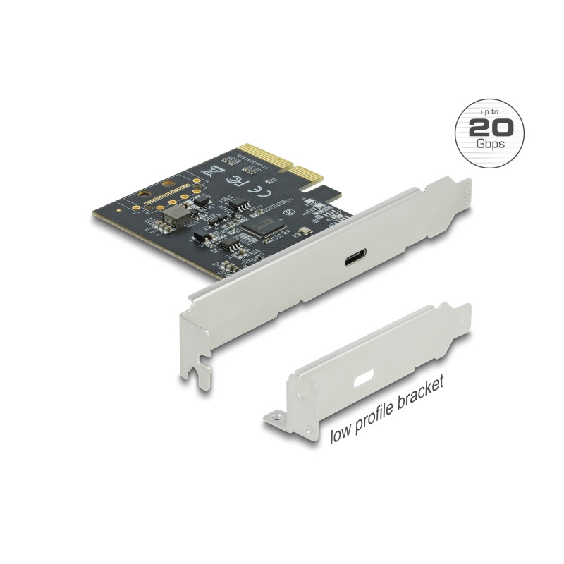 Delock PCI Express x4 Karte zu 1 x extern SuperSpeed USB 20 Gbps (USB 3.2 Gen 2x2) USB Type-C™ Buchse