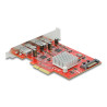 Delock PCI Express x4 Karte zu SuperSpeed USB 10 Gbps mit 2 x USB Typ-A und 2 x USB Type-C™ - Dual Channel