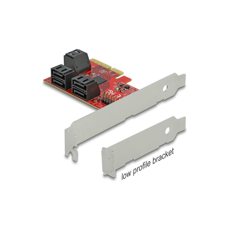 Delock 6 Port SATA PCI Express x4 Karte - Low Profile Formfaktor