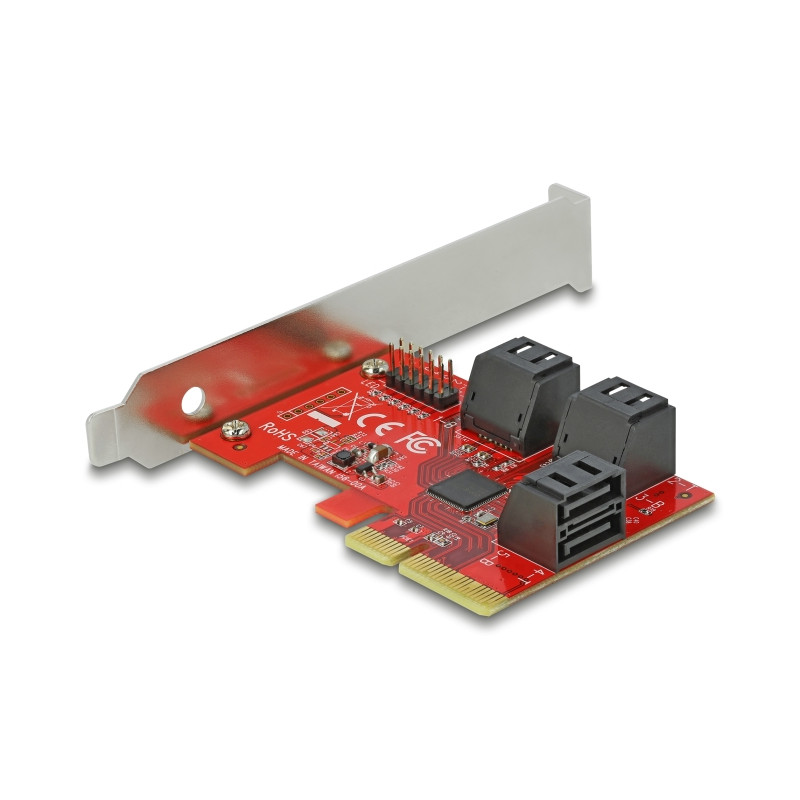 Delock 6 Port SATA PCI Express x4 Karte - Low Profile Formfaktor