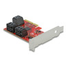 Delock 6 Port SATA PCI Express x4 Karte - Low Profile Formfaktor