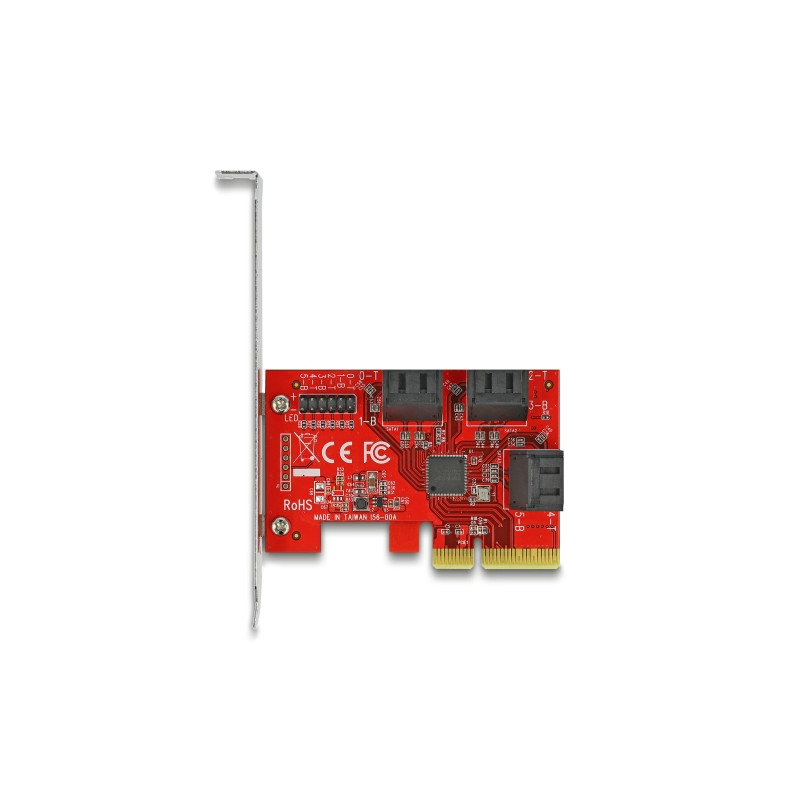 Delock 6 Port SATA PCI Express x4 Karte - Low Profile Formfaktor