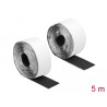 Delock Klettband selbstklebend mit Haft- und Flauschband L 5 m x B 50 mm schwarz