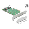 Delock PCI Express x8 Karte zu 2 x intern NVMe M.2 Key M - Bifurcation - Low Profile Formfaktor