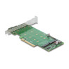 Delock PCI Express x8 Karte zu 2 x intern NVMe M.2 Key M - Bifurcation - Low Profile Formfaktor