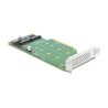 Delock PCI Express x8 Karte zu 2 x intern NVMe M.2 Key M - Bifurcation - Low Profile Formfaktor