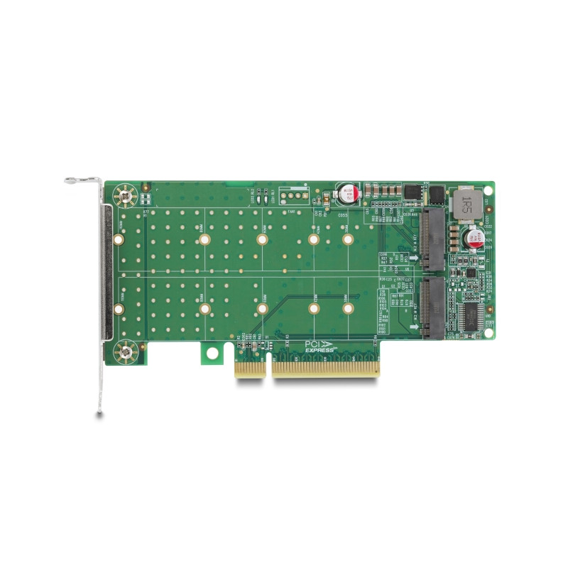 Delock PCI Express x8 Karte zu 2 x intern NVMe M.2 Key M - Bifurcation - Low Profile Formfaktor