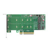 Delock PCI Express x8 Karte zu 2 x intern NVMe M.2 Key M - Bifurcation - Low Profile Formfaktor