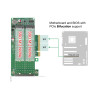 Delock PCI Express x8 Karte zu 2 x intern NVMe M.2 Key M - Bifurcation - Low Profile Formfaktor
