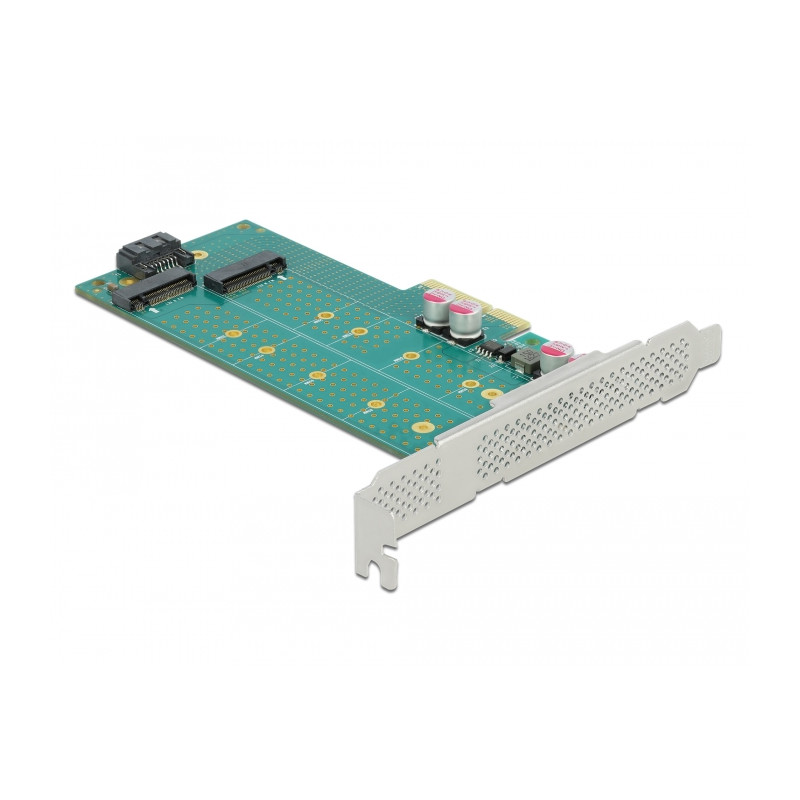 Delock PCI Express x4 Karte zu 1 x M.2 Key B + 1 x NVMe M.2 Key M - Low Profile Formfaktor
