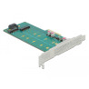 Delock PCI Express x4 Karte zu 1 x M.2 Key B + 1 x NVMe M.2 Key M - Low Profile Formfaktor