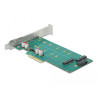 Delock PCI Express x4 Karte zu 1 x M.2 Key B + 1 x NVMe M.2 Key M - Low Profile Formfaktor