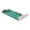 Delock PCI Express x4 Karte zu 1 x M.2 Key B + 1 x NVMe M.2 Key M - Low Profile Formfaktor