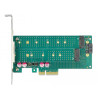 Delock PCI Express x4 Karte zu 1 x M.2 Key B + 1 x NVMe M.2 Key M - Low Profile Formfaktor