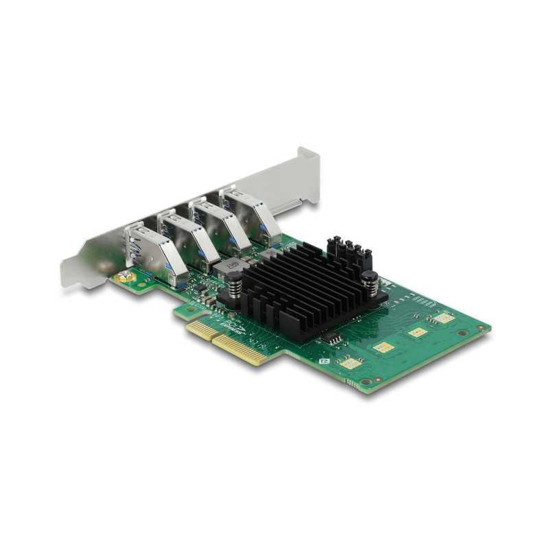 Delock PCI Express x4 Karte zu 4 x extern USB 5 Gbps Quad Channel - Low Profile Formfaktor
