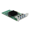 Delock PCI Express x4 Karte zu 4 x extern USB 5 Gbps Quad Channel - Low Profile Formfaktor