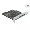 Delock PCI Express x4 Karte zu 2 x USB Type-C™ + 3 x USB Typ-A - SuperSpeed USB 10 Gbps