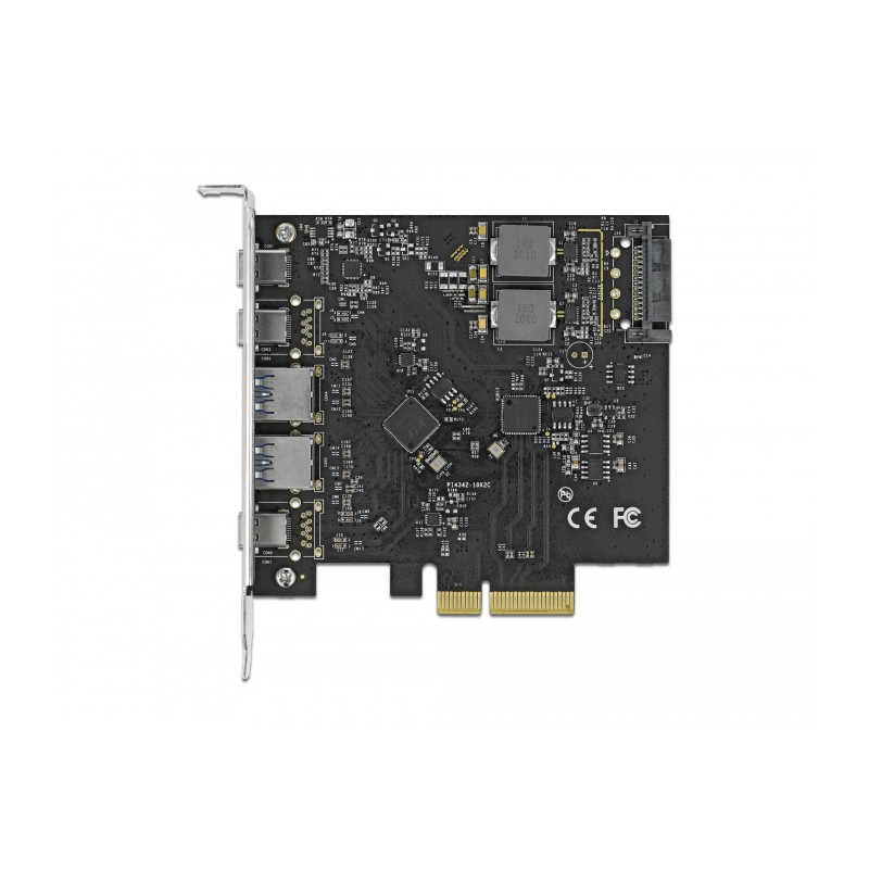 Delock PCI Express x4 Karte zu 3 x USB Type-C™ + 2 x USB Typ-A - SuperSpeed USB 10 Gbps