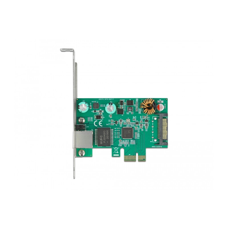 Delock PCI Express x1 Netzwerkkarte 2,5 Gigabit LAN 1 x RJ45 mit PoE+ RTL8125