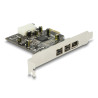Delock PCI Express x1 Karte - 2 x extern FireWire B + 1 x extern FireWire A