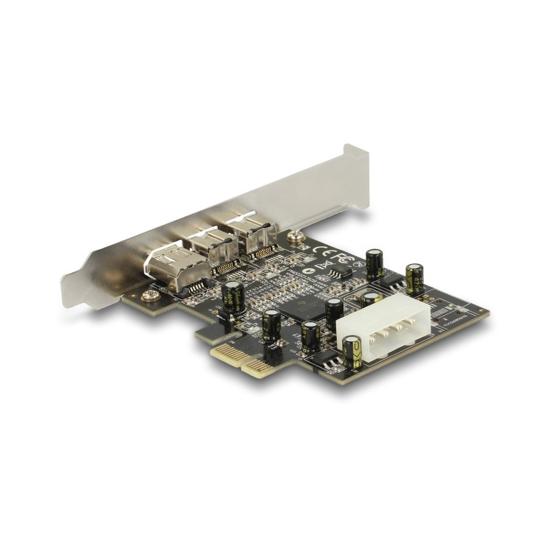 Delock PCI Express x1 Karte - 2 x extern FireWire B + 1 x extern FireWire A