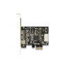 Delock PCI Express x1 Karte - 2 x extern FireWire B + 1 x extern FireWire A