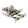 Delock PCI Express x1 Karte zu 4 x Seriell RS-232 mit Standard und Low Profile Slotblenden