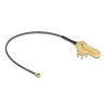 Delock Antennenkabel RP-SMA 90° PCB Buchse zum Einbau zu I-PEX Inc., MHF® I Stecker 1.13 15 cm Gewindelänge 15 mm