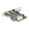 Delock PCI Express x1 Karte zu 2 x extern USB 5 Gbps Typ-A Buchse
