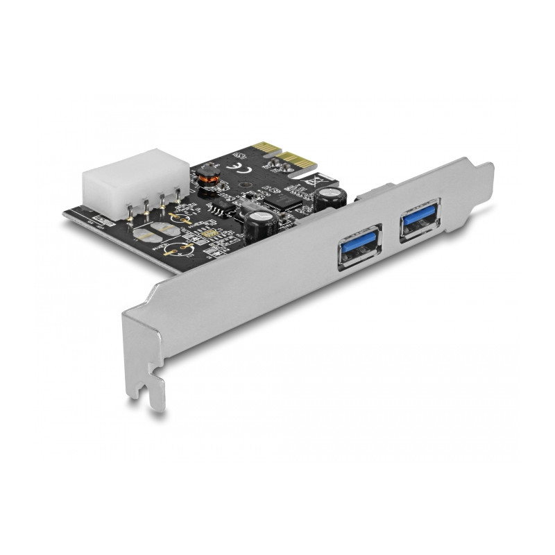 Delock PCI Express x1 Karte - 2 x extern SuperSpeed USB 5 Gbps (USB 3.2 Gen 1) Typ-A Buchse