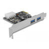 Delock PCI Express x1 Karte - 2 x extern SuperSpeed USB 5 Gbps (USB 3.2 Gen 1) Typ-A Buchse