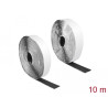 Delock Klettband selbstklebend mit Haft- und Flauschband L 10 m x B 25 mm schwarz