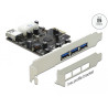 Delock PCI Express x1 Karte - 3 x extern + 1 x intern USB 3.0 Typ-A Buchse