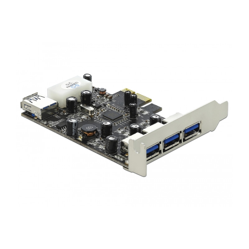 Delock PCI Express x1 Karte - 3 x extern + 1 x intern USB 3.0 Typ-A Buchse