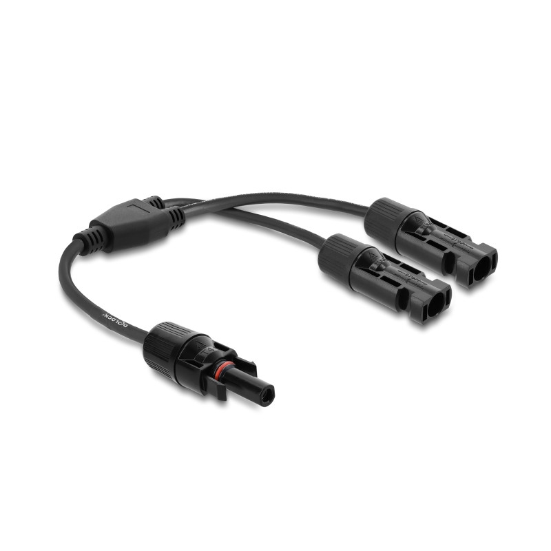 Delock DL4 Solar Splitter Kabel 2 x Stecker zu 1 x Buchse 30 cm schwarz