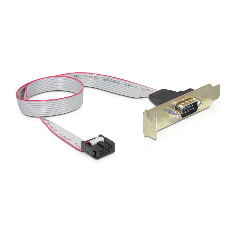 Delock Low Profile Slotblech - 1 x Seriell Belegung: 1:1