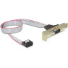 Delock Low Profile Slotblech - 1 x Seriell Belegung: 1:1