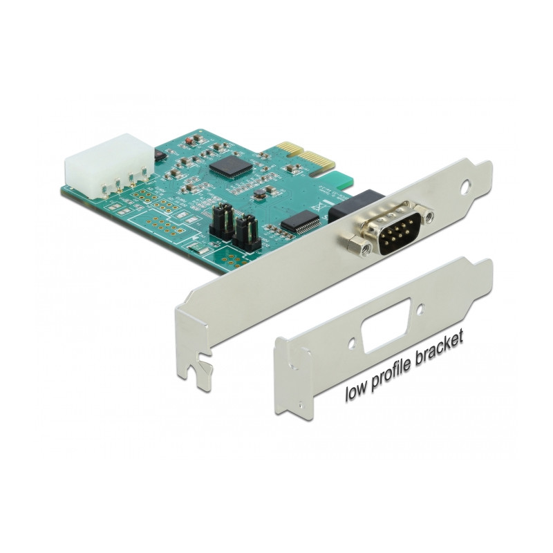 Delock PCI Express x1 Karte zu 1 x Seriell RS-232 High Speed 921K mit Spannungsversorgung